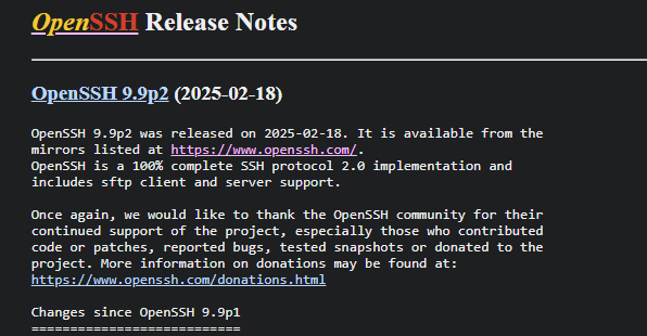 OpenSSH Update